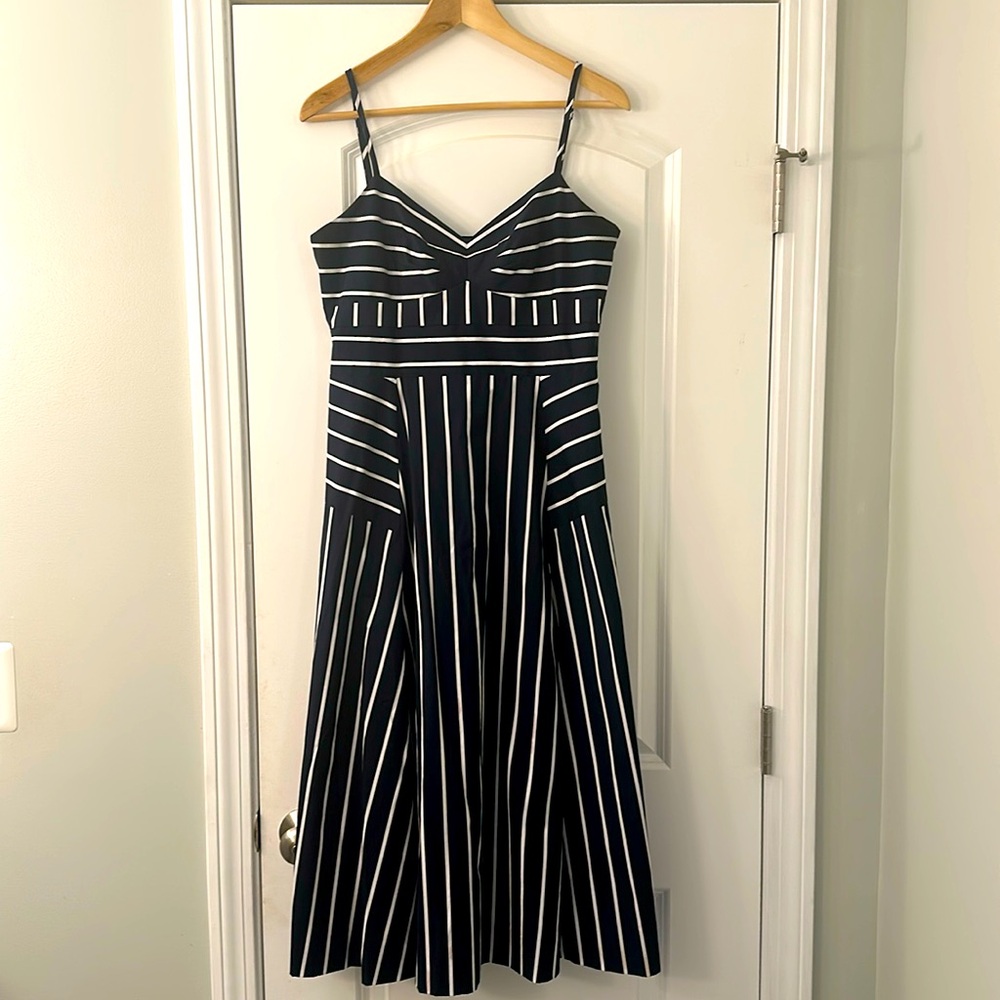 Veronica Beard Blige Striped Midi Length Dress